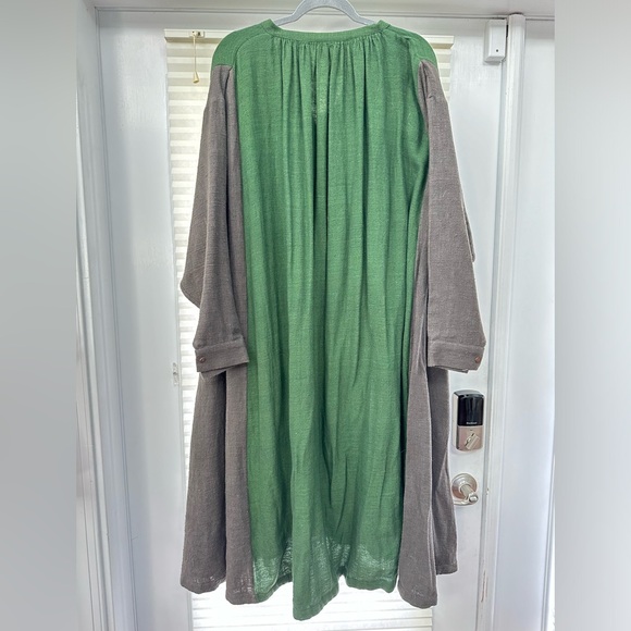 NWT World of Crow Tunic Dress Green and Grey - Picture 2 of 10
